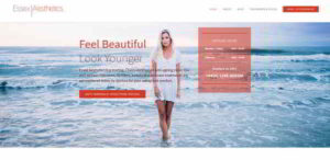 Essex Aesthetics, Chelmsford homepage screenshot developped and designed by Produktiv Media